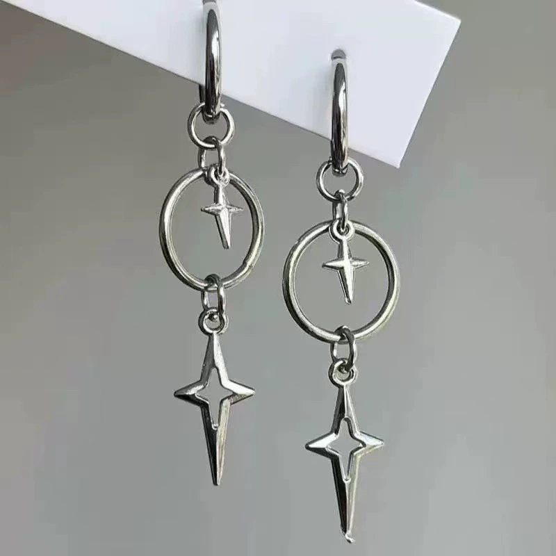 Women'S Emo Accessories - Boucles d'oreilles personnalisées Punk croix étoile