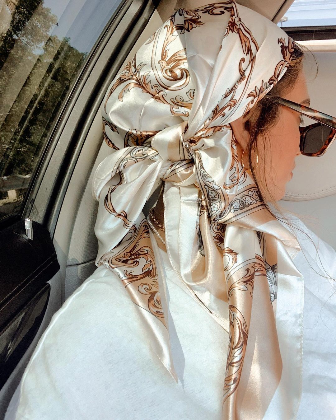 Silk Scarf Square - Foulard carré en Satin pour femmes