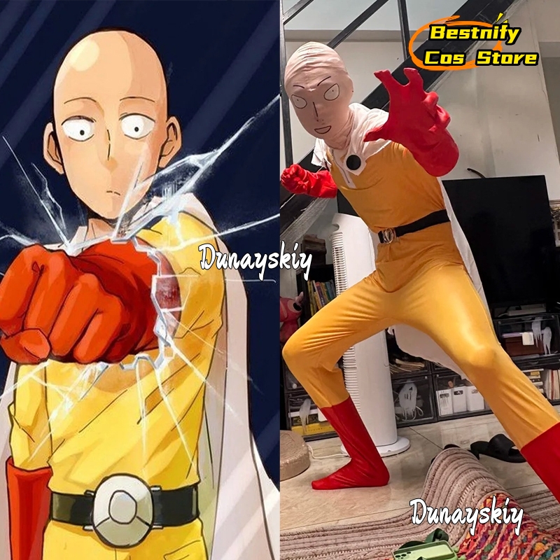 Women'S Red Accessories - Saitama MAN Cosplay combinaison Costume {Bestnify
