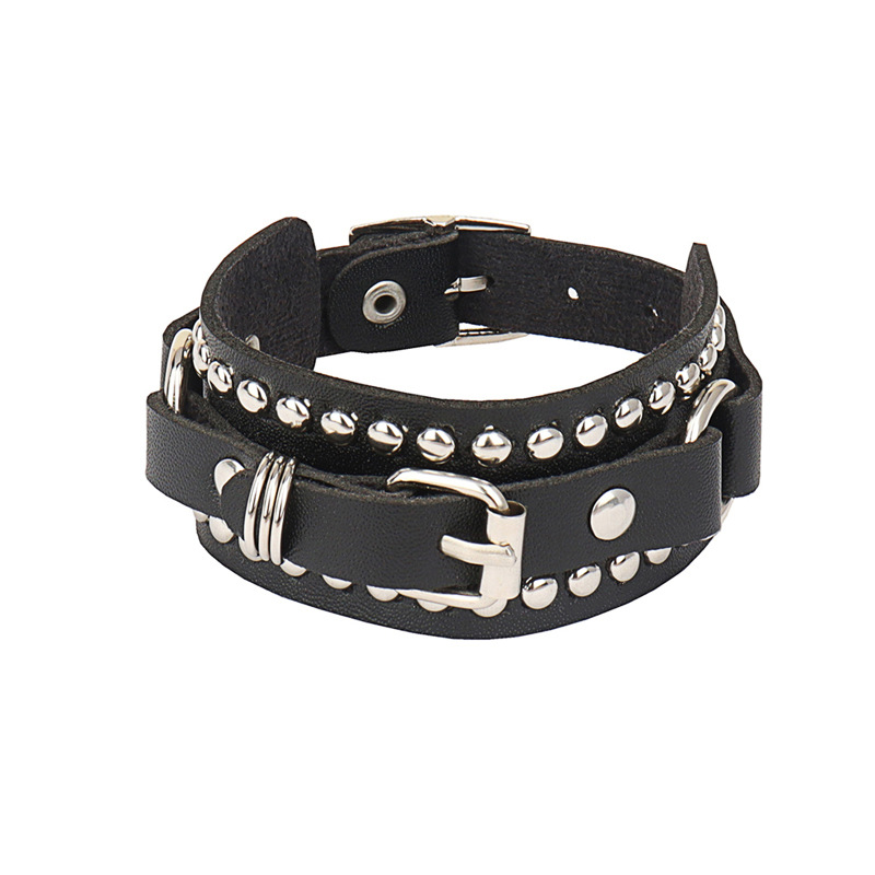 Bracelet Gothique Punk en Cuir - Women'S Emo Accessories avis et prix