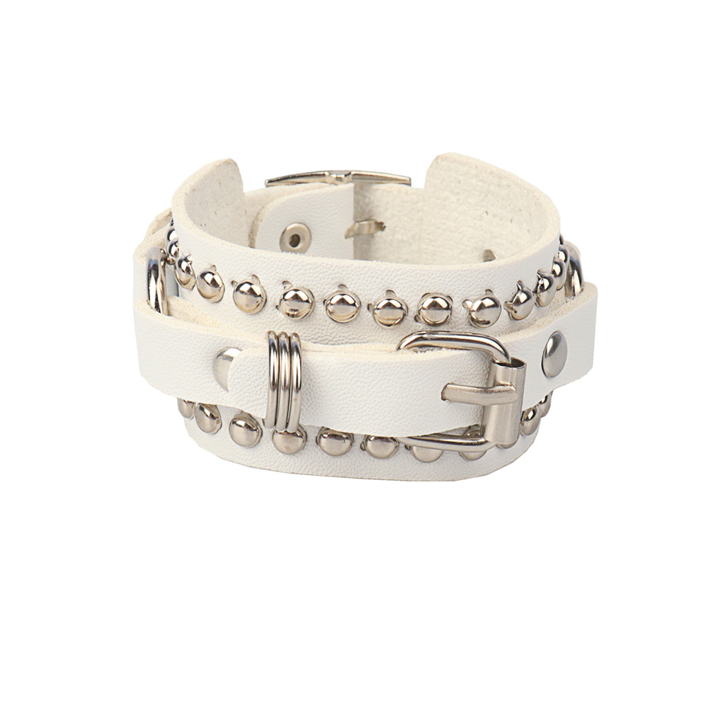 Bracelet Gothique Punk en Cuir - Women'S Emo Accessories avis et prix
