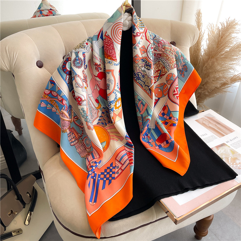 Nouveau Foulard Carré en Soie  - Silk Scarf Square avis et prix