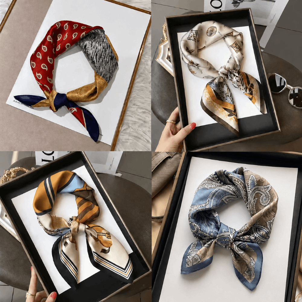 Écharpe carrée en soie, imprim - Silk Scarf Square avis et prix