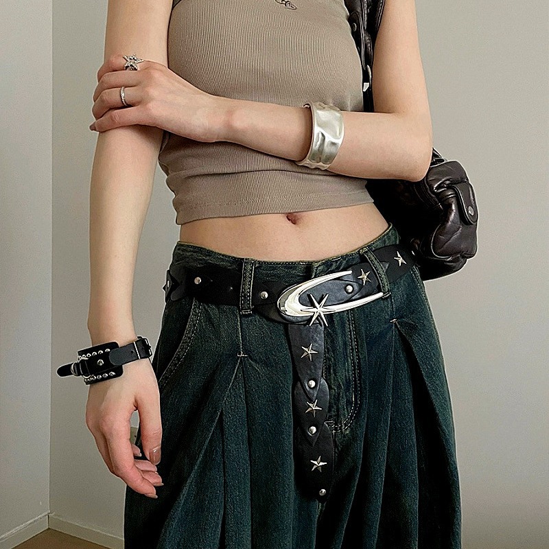 Ceinture en cuir de style goth - Women'S Emo Accessories avis et prix