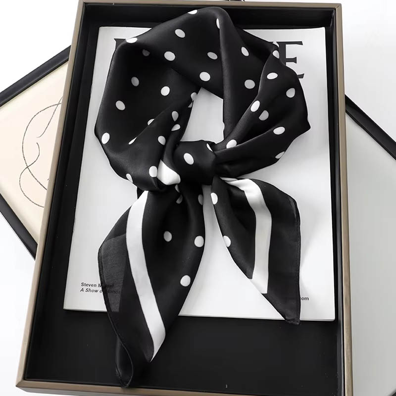 Luxe dame cheveux Dot écharpe  - Silk Scarf Square avis et prix