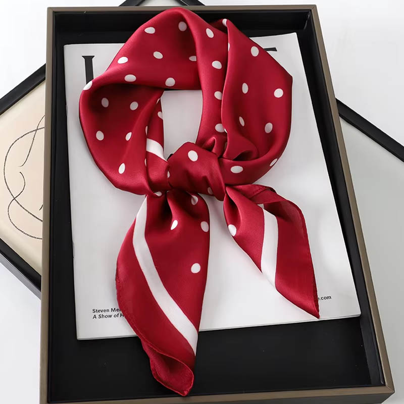 Luxe dame cheveux Dot écharpe  - Silk Scarf Square avis et prix