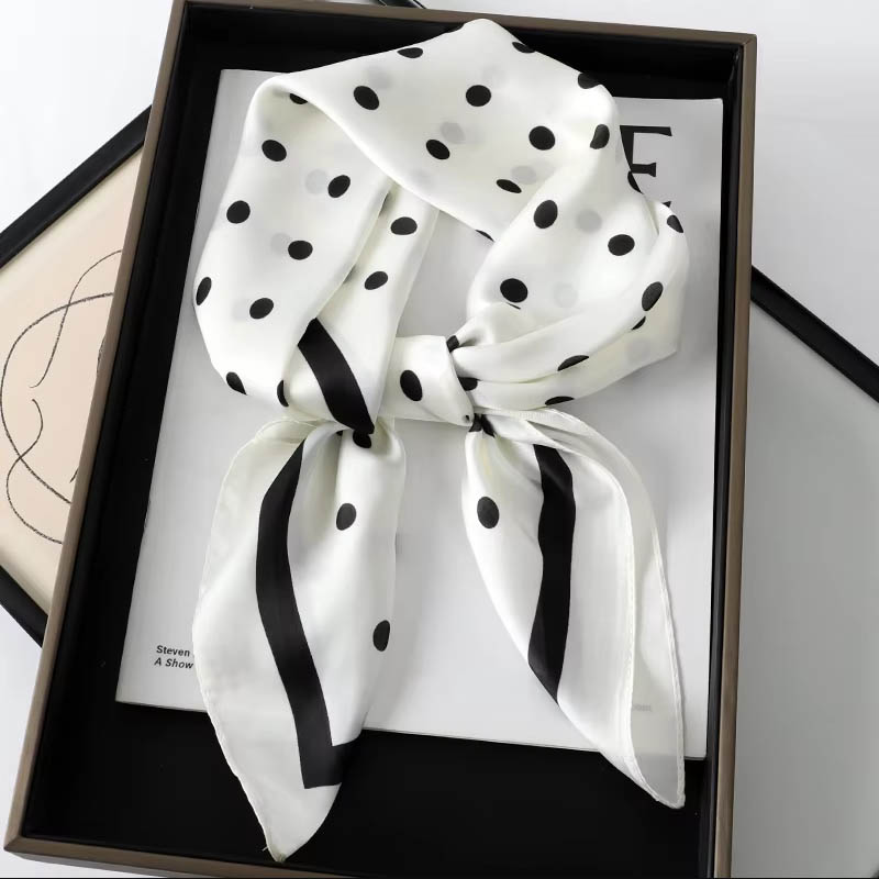 Luxe dame cheveux Dot écharpe  - Silk Scarf Square avis et prix